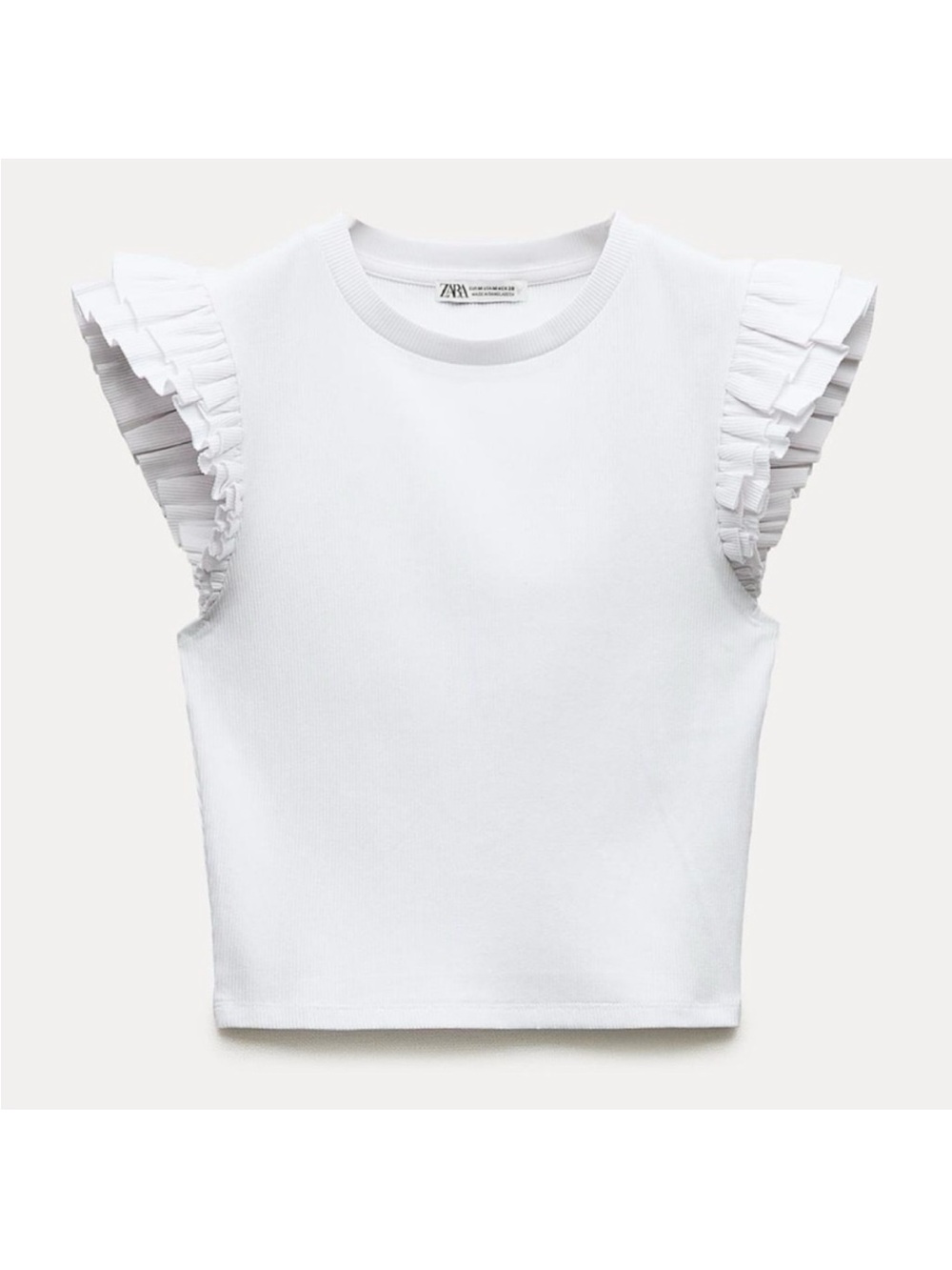 Zara Sleeveless Ruffle Top Size Small - Picture 2 of 7